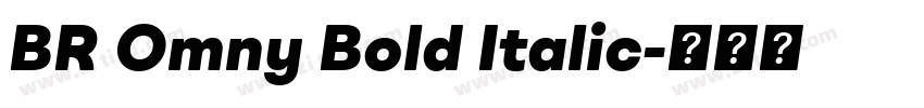 BR Omny Bold Italic字体转换